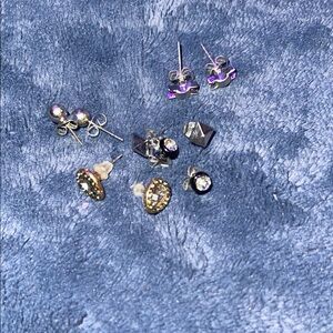 Time and Tru Silver and Black Jewelry Set